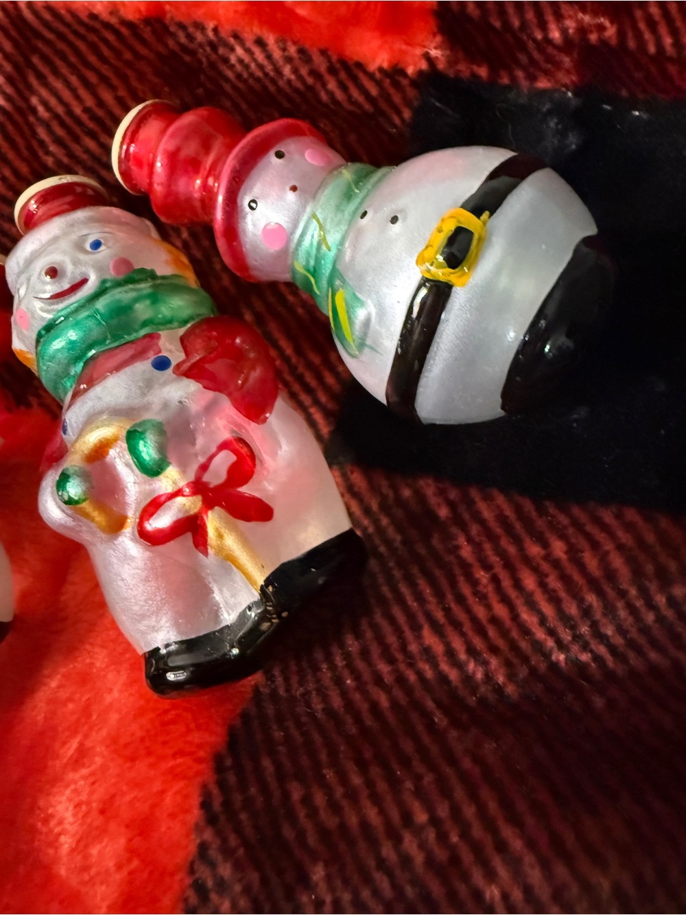 Vintage Tree Light Covers Holiday  Christmas Glass Ornaments 3 collectibles - Picture 5 of 6